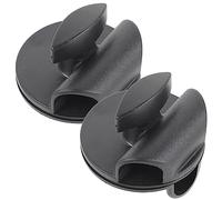 ibasenice 2pcs Mic Mount Clips for Desk Arm Boom Microphone Holder, Rotatable Black Plastic and Metal Clip Suitable for Most Hand-held Microphones, for Band Practice and Bed Post Use