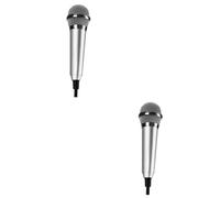 ibasenice 2pcs Mini Condenser Microphone for Phone Computer Usb Recording Karaoke Mic Lightweight Portable Earphones