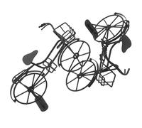 ibasenice 2pcs Mini Vintage Metal Bicycle Model Kit Retro Desktop Ornament for Dollhouse and Home Decoration Multipurpose Miniature Bike for Office and Event Display