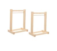 ibasenice 2pcs Miniature Doll Garment Rack Clothes Display Stand for Dollhouse for Organizing Doll Wardrobe Easy Assembly and Space Saving Design