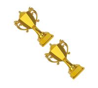 ibasenice 2pcs Miniature Trophy for Dollhouse Decoration Realistic Mini Awards for Role Playing Party and Game Accessories Imaginative Play Enhancer