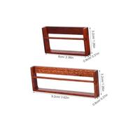 ibasenice 2pcs Miniature Wooden Dollhouse Bookshelf Sturdy Black Walnut Display Shelves for Tiny Book Ornaments Rustic Wall Rack for Bjd Dolls for Collectors and Photography Scenes