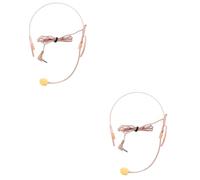 ibasenice 2pcs Multifunction Headset Microphone for Singing and Speaking Portable Headphones Mic over Ear Design for Tour Guides and Public Speaking