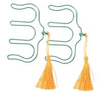 ibasenice 2pcs Music Score Clip Tassel Page Holder for Sheet Music Recipes Magazines Smooth for Easy Use Compact Design for Convenient Carrying