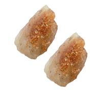 ibasenice 2Pcs Natural Sunstone Rough Crystals 1-2Cm Orange Gold Chakra Stones for Meditation Yoga Therapy and Spiritual Balance