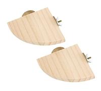 ibasenice 2pcs Natural Wood Parrot Perch Stand Platform Exercise Space for Birds Cage Fun for Cockatiels Budgies and Parrots Enhances Pet Daily Life