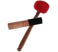 ibasenice 2pcs Nepalese Wooden Singing Bowl Mallets for Large Tibetan Buddha Sound Bowls Medium Size Felt and Wood Strikers Meditation Sound Accessories for Healing and Mindfulness