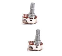 ibasenice 2pcs Ohm Linear Taper Potentiometer Audio Potentiometer for Guitar Rotary Encoder Split Shaft Coarse Knurling