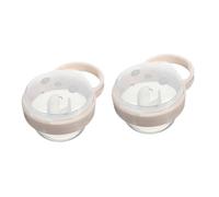 ibasenice 2pcs Pacifier Case for Travel Cute Pacifier Holder Dustproof Container for Hygiene Compact Design for Diaper Bag Stroller Adorable Panda Style Storage Box