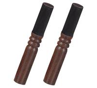 ibasenice 2pcs Peach Wood Singing Bowl Mallets Buddha Sound Bowl Striker Smooth Surface