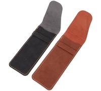 ibasenice 2pcs Pen Sleeve Pen Pouch Leather Pu Simple Design Easy to Carry Protecting for Writing Stylus Everyday Use at University