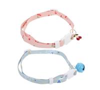 ibasenice 2pcs Pet Neck Ornament for Cats and Dogs Lightweight Decorative Collar with Cherry Pink and Skin-friendly Party Accessory for Daily Wear and Special Occasions
