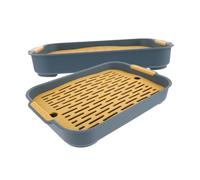 ibasenice 2Pcs Pet Toilet Litter Box for Rabbits and Small Animals Rectangular Design with Bottom Net to Prevent Feet Stuck Easy to Clean and Portable Bunny Potty Cage for Guinea Pigs