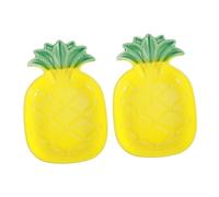 ibasenice 2Pcs Pineapple Shaped Ceramic Bowls for Hamsters Pets Durable Pet Food Water Dish for Hedgehogs and Rabbits Heavy Duty Leakproof Design