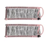 ibasenice 2pcs Pink Banana Hair Clips Ponytail Holder for Thick Hair Women Sturdy Polyester and Iron Material Clips to Hold Tightly and Decoration