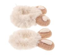 ibasenice 2pcs Plush Bunny Ear Hairbands, Fashion Hair Ties with Compact Design, Keeps Hairstyle Orderly, Creative and Chic Ponytail Hair Holder in Assorted Colours