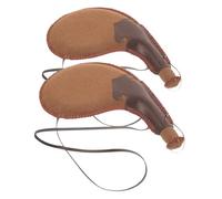 ibasenice 2pcs Portable Water Bottle Camping Bag Traditional Wineskin Canteen Strap Pu Leather Water Skin for Outdoor Hiking