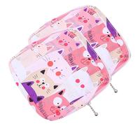 ibasenice 2Pcs Portable Women Period Bags Sanitary Napkin Storage Pouches Travel Multifunctional Decorative Pad Organizer with Multiple Pockets for Small Items Lipstick Earphones