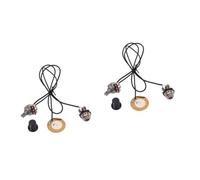 ibasenice 2pcs Prewired Wiring Harness for Cigar Box Guitars and Acoustic Instruments Wire Pickup Wiring Kit for Diy Guitar Projects