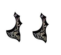 ibasenice 2pcs Professional Guitar Pickguard Self-adhesive Guard Sticker for Acoustic Guitar Easy to Install Flower Bird Design