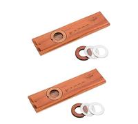ibasenice 2pcs Professional Kazoo Wooden Kazoo Musical Instrument for Boys and Girls Membranes Plug