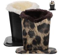 ibasenice 2Pcs PU Leather Eyeglass Holder Plush Lined Glasses Stand Case for Desktop Eyewear Storage Stylish Protective Display for Sunglasses Myopic Glasses Office and Home Use