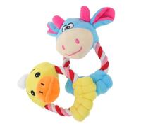 ibasenice 2pcs Puppy Teething Chew Squeaky Pet Training Household Interactive Dog Cat for Teeth Cleaning Gum Massage and Exercise