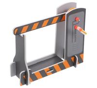 ibasenice 2Pcs Railroad Crossing Model Kit Educational Construction with Realistic Barrier Gates for Learning Tool for Science and Mechanical Understanding