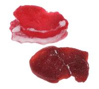 ibasenice 2pcs Realistic Meat Models Lifelike Fake Pork and Beef for Kitchen Decor Photography Props and Holiday Events for Parties and Market Displays