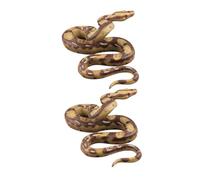 ibasenice 2pcs Realistic PVC Fake Snake for Educational Play and Halloween Decorations Lifelike Reptile Models for Science Learning Home School Museum Use Safe Non-toxic Animal Figurines