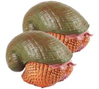 ibasenice 2pcs Realistic Snail Figurine Lifelike Plastic Snail Sculpture for Educational Sea Animal Model Vivid Garden Decoration and Interactive Play