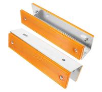 ibasenice 2pcs Rectangular Road Sign Reflective Marker, Galvanized Iron Traffic Control Reflective Marker for Pavement Marking, Outdoor Directional Signs