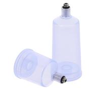 ibasenice 2pcs Refillable Airbrush Paint Cups Plastic Pigment Containers 40ml and 20ml Versatile Replaceable Paint Bottles for Painting Projects
