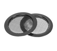 ibasenice 2Pcs Resonator Guitar Sound Hole Cover Metal Grille Mesh Compact Easy to Install Black Unique Decoration for Playing The Dobro Guitar Covers Caps