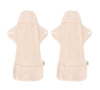 ibasenice 2pcs Reusable Washable Cloth Sanitary Pads for Women Absorbent Organic Cotton Panty Liners Breathable Portable Menstrual Pads for Travel and Daily Use