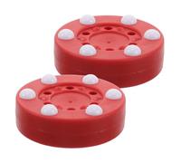 ibasenice 2pcs Roller Hockey Pucks for Outdoor Practice and Street Hockey Training Inline Floor Pucks for Driveway and Ground Use Realistic Movement for Skill Development