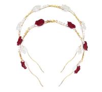 ibasenice 2pcs Rose Headband Rose Hair Accessories Comfortable Elegant Copper Acrylic Headbands for Women Stylish and Easy to Carry Hair Accessories for Washing Your Face and Styling