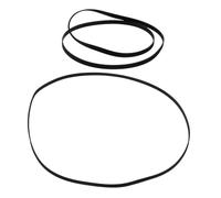 ibasenice 2pcs Rubber Belt Flat Design Easy Installation Black Replacement Turntable Belt for Audio Equipment Cassette Player Repair