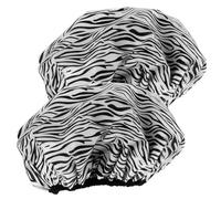 ibasenice 2pcs Salon Heat Caps Tin Foil Hats Double-layer Stylish Elastic Design Reduces Static Electricity Long Hair Suitable for Shower Use