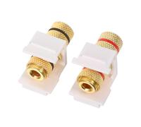 ibasenice 2pcs Screw Type Banana Plug Binding Post Speaker Connectors for Audio Systems Stable Spiral Audio Head Compatible with Theater and Stage Performance Speaker Wire