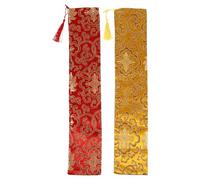 ibasenice 2pcs Scroll Container Painting Works Bag Chinese Scroll Packing Bag with Beautiful Printing High-end Luxury Atmosphere Not Easy to Deform for Artwork Protection Can Be Put in The