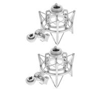 ibasenice 2pcs Secure Stable Plastic Mic Stands Condenser Shock Mount Boom Arm Desk Mount for Recording Studios