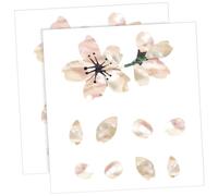 ibasenice 2pcs Self-adhesive Guitar Stickers with Cherry Blossom Tree Design, Pvc Material, Leaves No Residue, Decorative Musical Instrument Decals for Guitar Fretboard