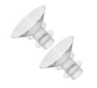 ibasenice 2Pcs Silicone Flange Inserts for Breast Pump Durable Washable Breast Pump Parts Comfortable Fit for Enhanced Milk Collection Compatible with Wearable Breast Pumps