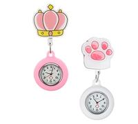 ibasenice 2pcs Silicone Luminous Mount Watch for Students Pocket Watch Clip for Training and Daily Use