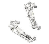 ibasenice 2pcs Silver Greek Statue Brooch Set - Victory Figure Lapel Pin for Suit, Formal Business Brooches, Decorative Sculpture Pins for Jackets and Coats