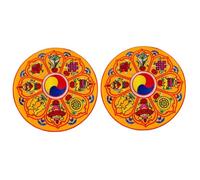 ibasenice 2pcs Singing Bowl Pad Shaped Meditation Cushion for Tibetan Buddhist Sound Bowl Enhances Sound Experience