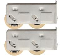 ibasenice 2pcs Sliding Door Rollers Replacement for Patio Doors Silver Oxidation Resistant Copper and Stainless Steel Wheels Practical for Smooth Operation