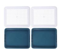 ibasenice 2pcs Small Animal Potty Box with Corner Design for Rabbits and Ferrets, Plastic Litter Tray for Comfortable Litter Training and Preventing Pets from Getting Stuck, Suitable
