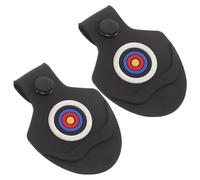 ibasenice 2pcs Small Bow Limb Tip Protectors, Rubber Bow Protective Foot Pads for Outdoor Archery and Training Sessions, Lightweight Black Limb Pads with Cold Resistance